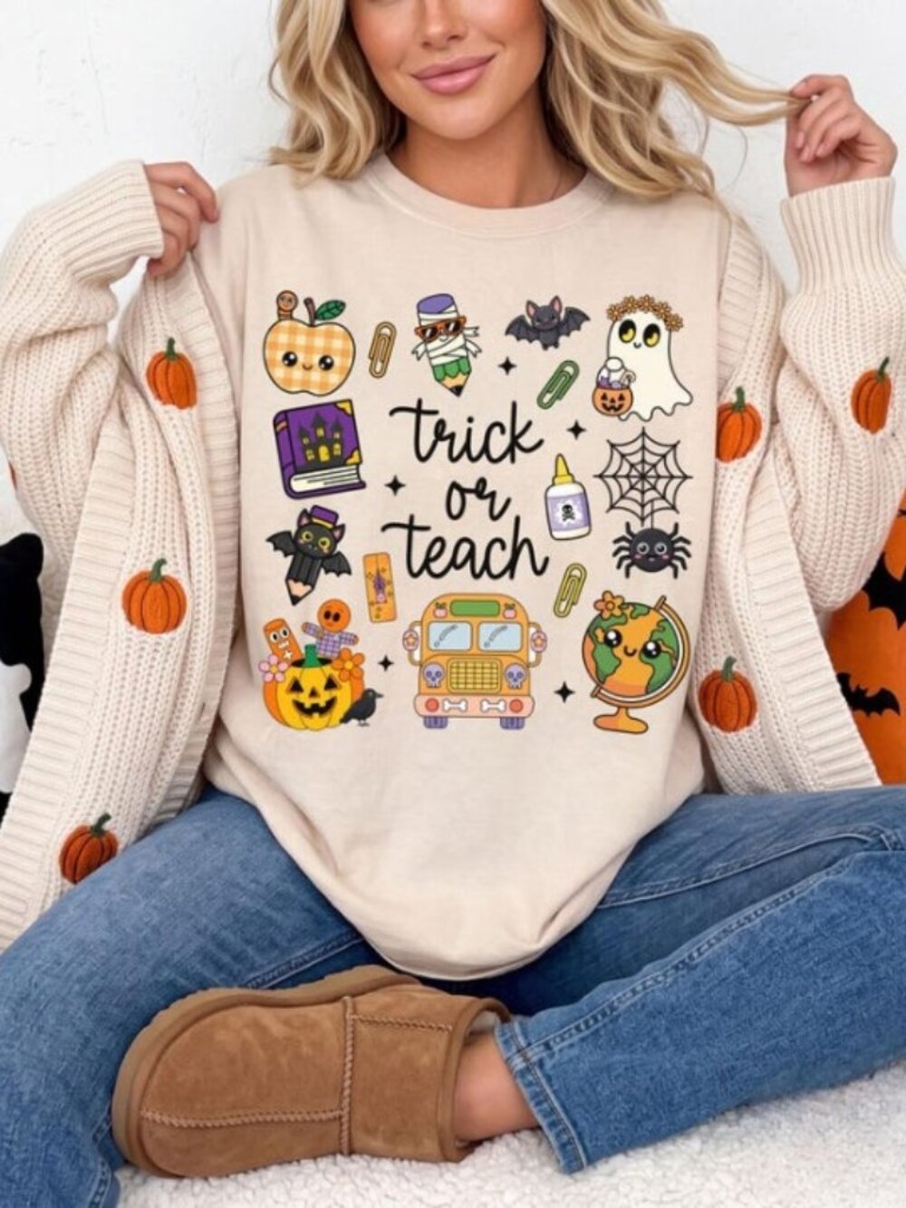 Just A Teacher Who Loves Halloween Shirt, Funny Ghost Teacher Tee